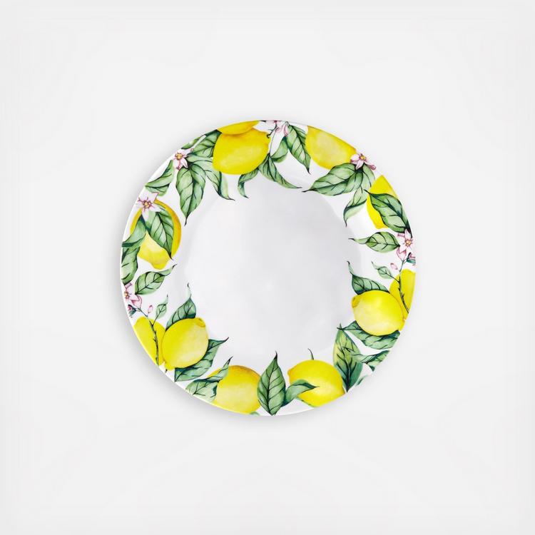 Q Squared, Limonata BPA Free Melamine Dinner Plate, Set of Zola