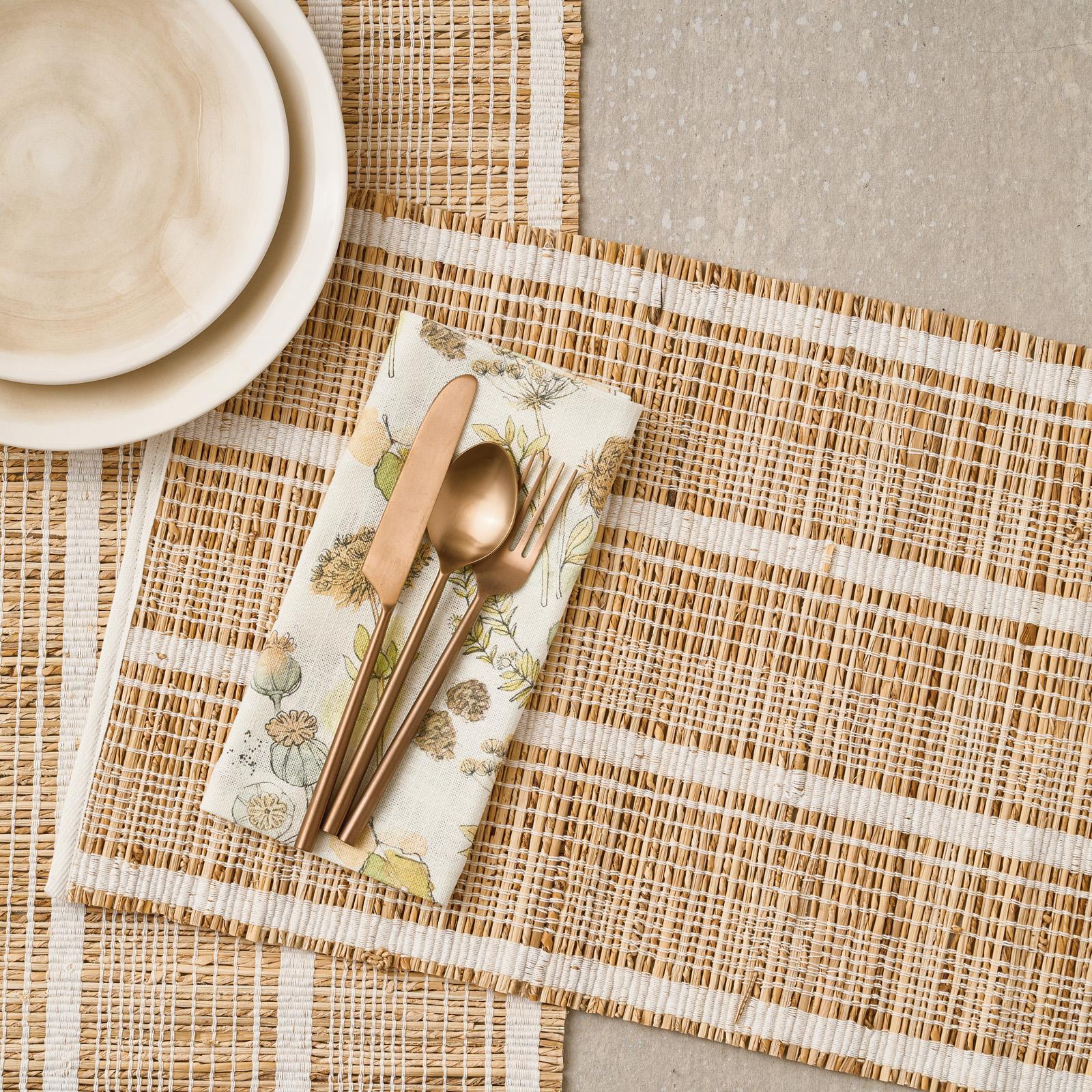 Tableau, Banana Leaf Woven Table Runner | Zola