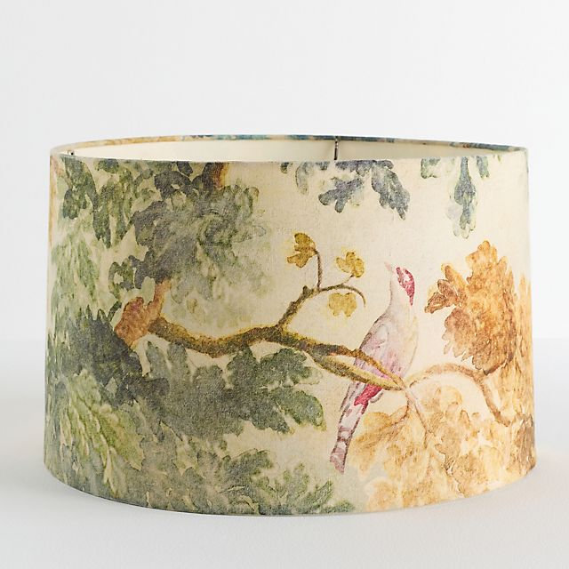 Printed Fabric Drum Lamp Shade