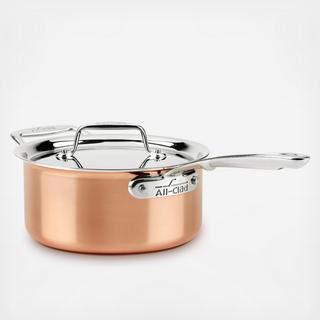 C4 Copper 3 Qt. Sauce Pan with Loop and Lid