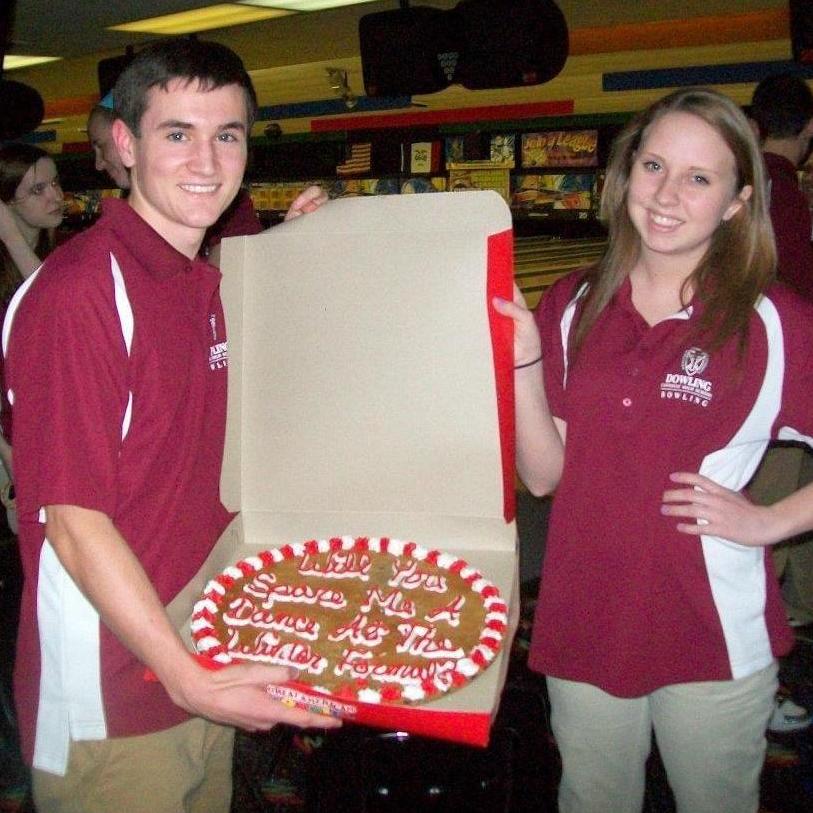 Leigha asked Pierce to Junior Winter Formal...in front of the entire Bowling Team. :)