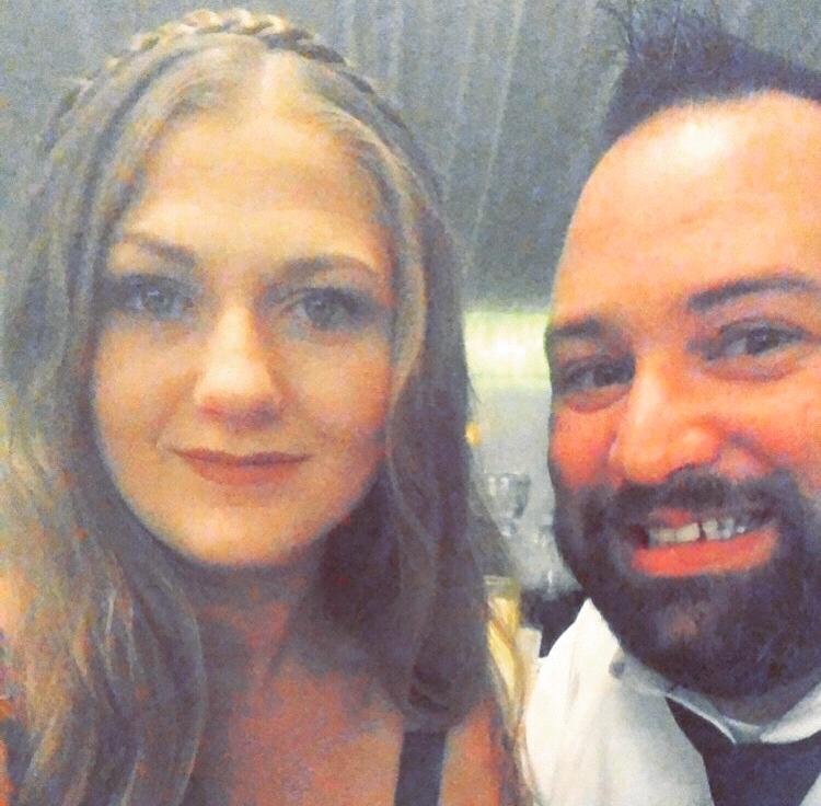 At our friend's wedding!