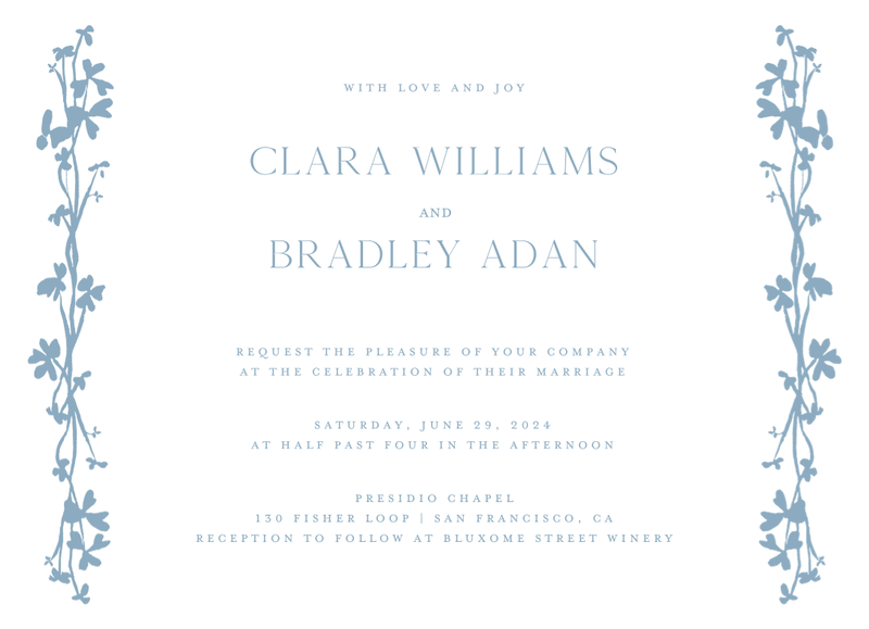 Matienzo Landscape | Dusty Blue | Zola Wedding Invitations