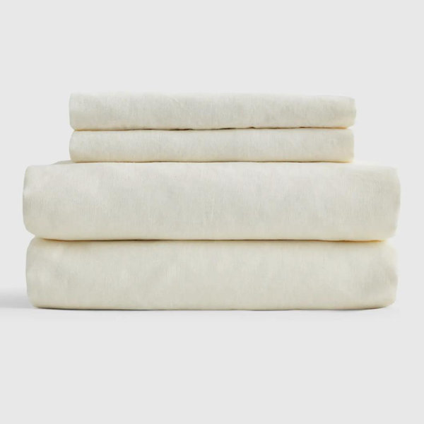 Organic Brushed Cotton Sheet Set - Ivory, King