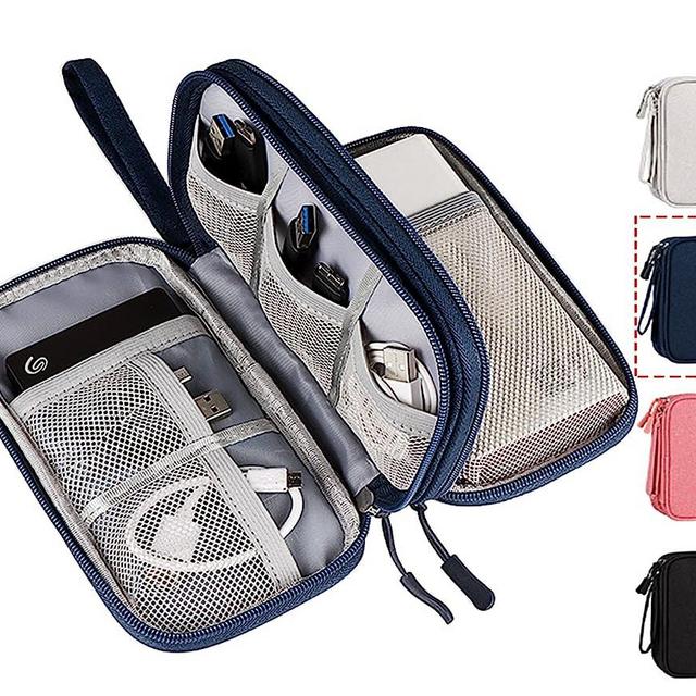 Electronic Accessories Case, Universal Cable Cord Holder Organizer/Electronic Case, Waterproof Portable Cable Organizer Bag, USB Flash Drives Bag, Cable case Bag, USB Case Organizer,USB Charger Bag