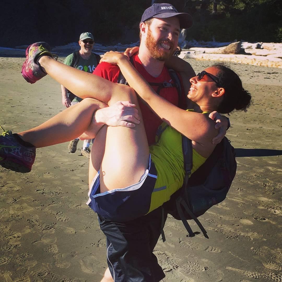 The Fowers came for a visit summer 2017 and we visited many beautiful spots on the Olympic Peninsula. At Rialto Beach, Nicole feigned fatigue and Jeremy scooped her up and ran with her down the beach!