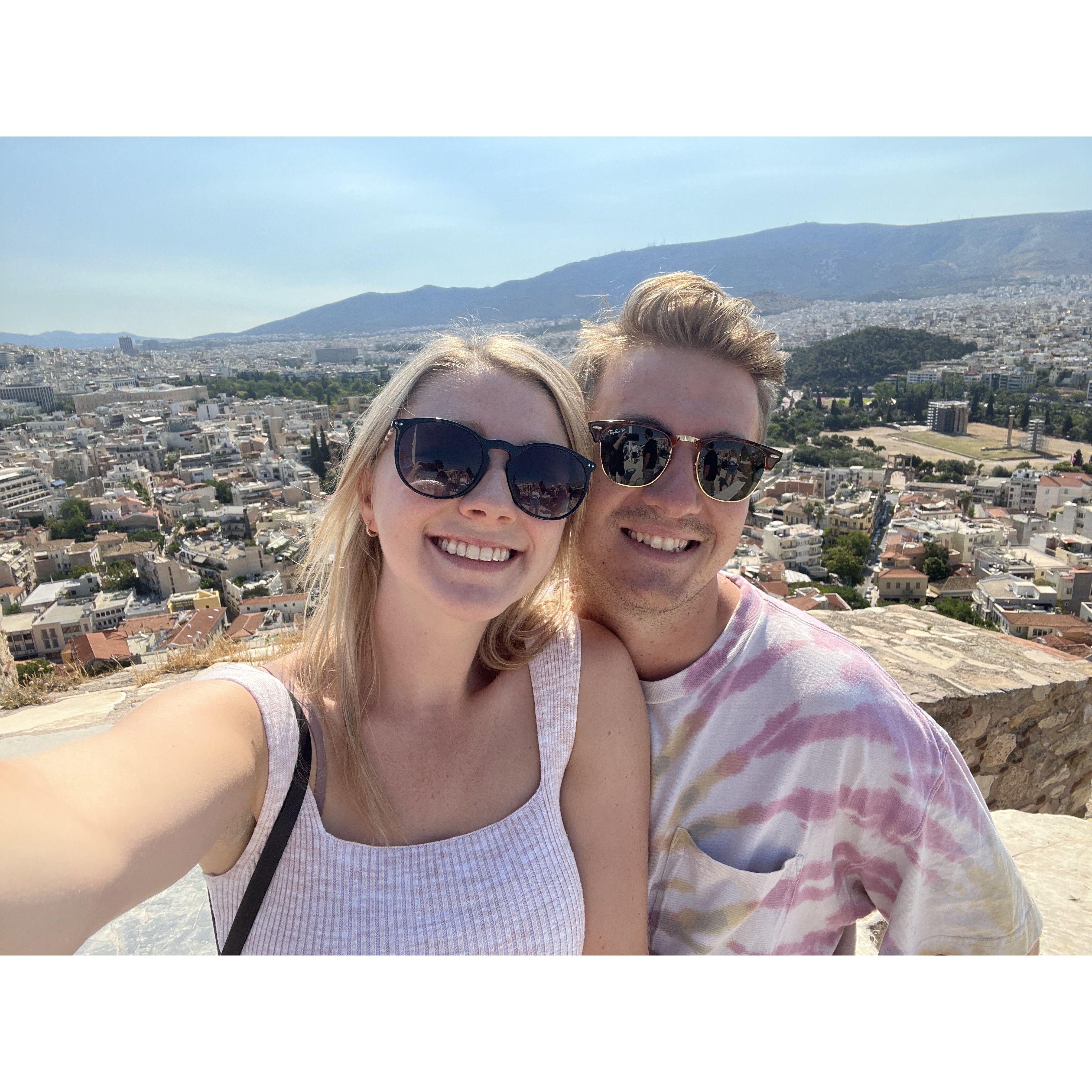 at the parthenon in greece!