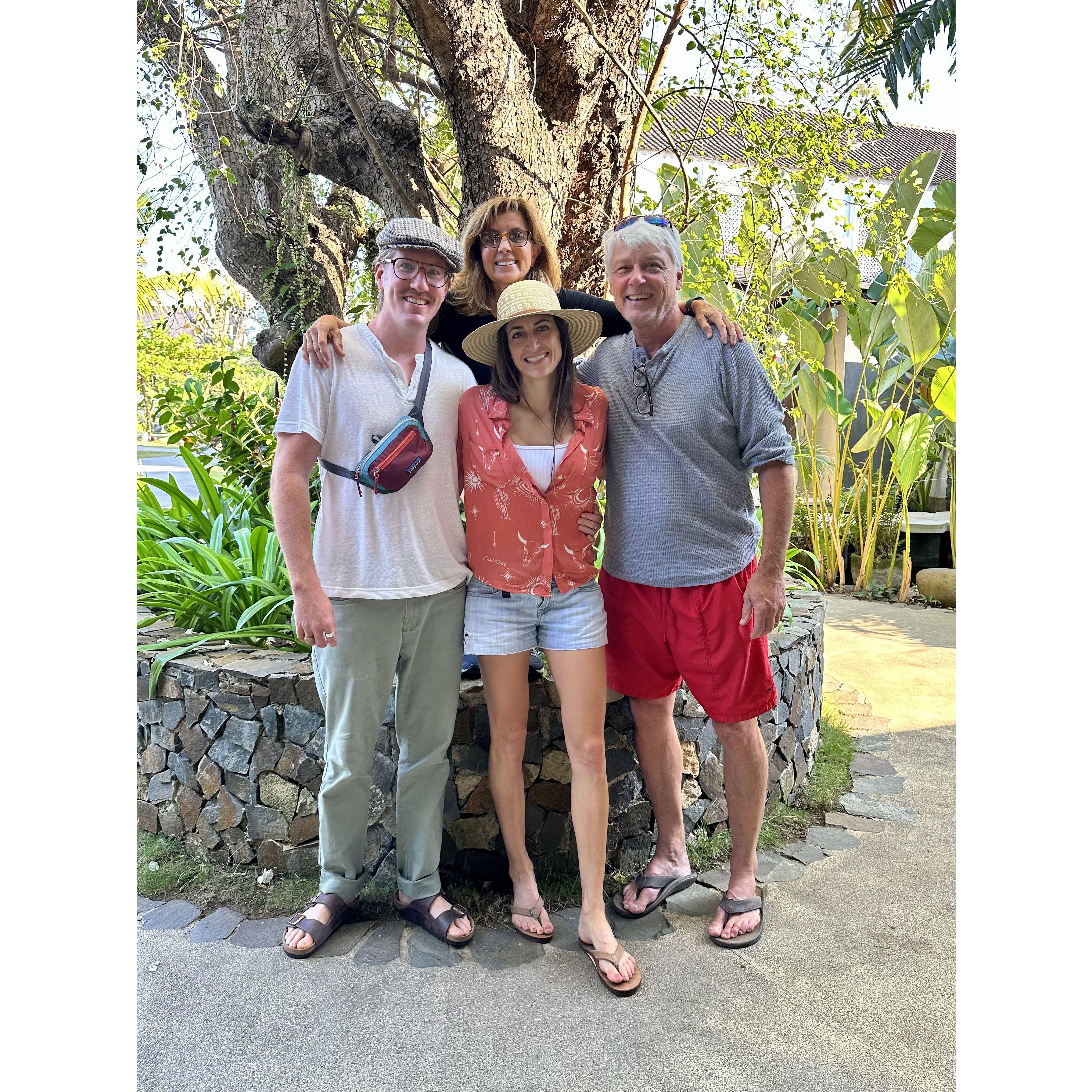 Enjoying the Indonesian tropics.