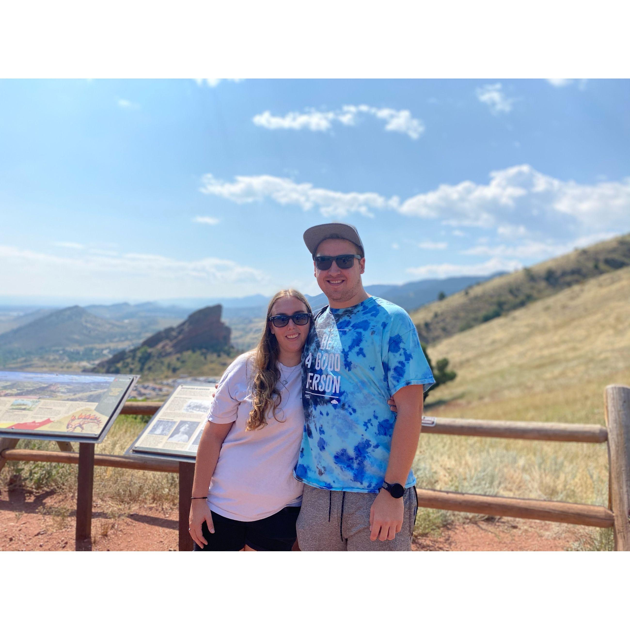 Hiking through Red Rocks while we visited Colorado