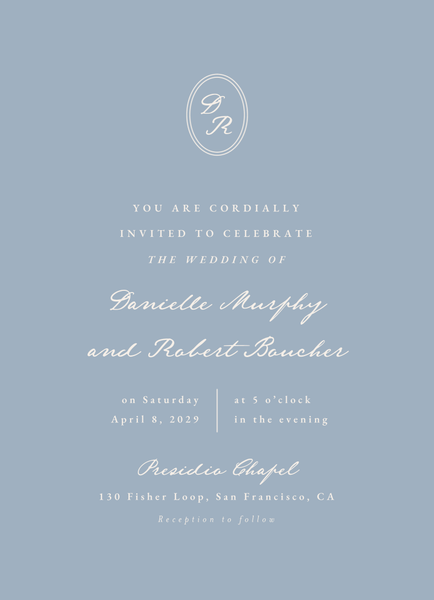 Dolores Portrait | Powder Blue | Zola Wedding Invitations
