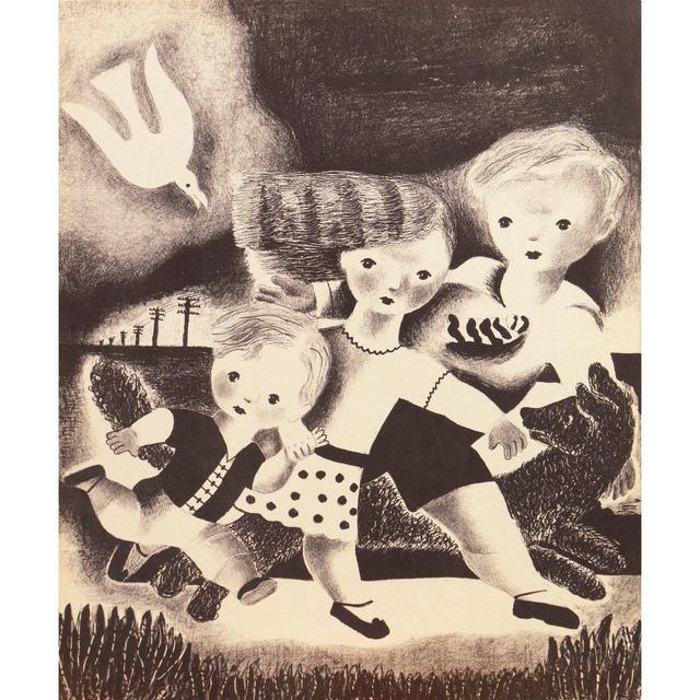 'Bert, Bob and Betsy' by Nura Ulreich, 1943, Art Student's League, Salon D'Automne, Art Deco, Paris, Smithsonian, San Diego Museum of Art