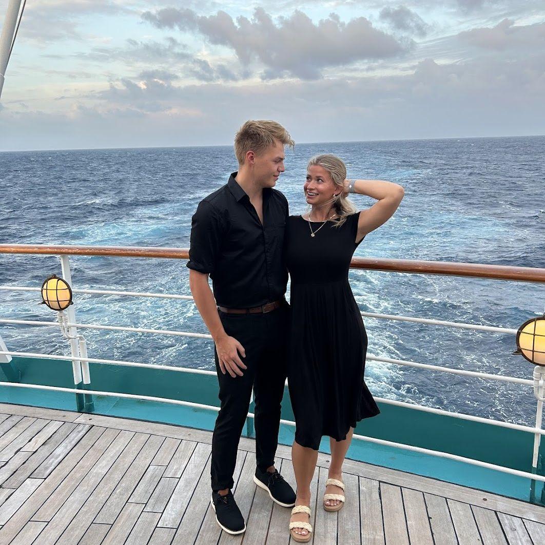 Back on the ship! Got dressed up for date night!!!