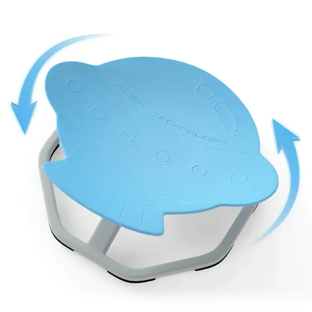 Costway Kids Sensory Swivel Chair with Non-Slip Metal Base for Autistic Kids Indoor Outdoor Blue