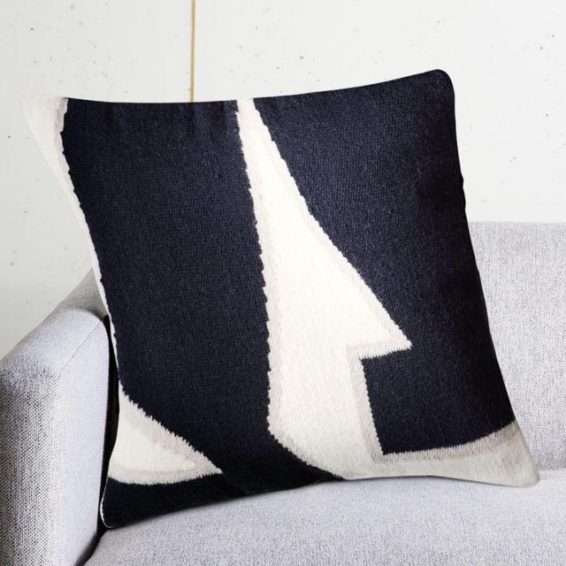 20" Sandro Woven Pillow with Feather-Down Insert