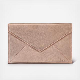 Personalized Goatskin Leather Medium Envelope