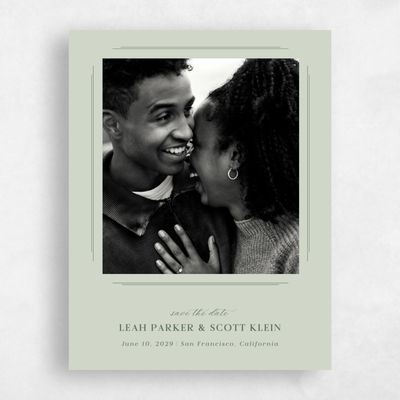 Grassy Sage, Green Wedding Save the Date - Artura Photo
