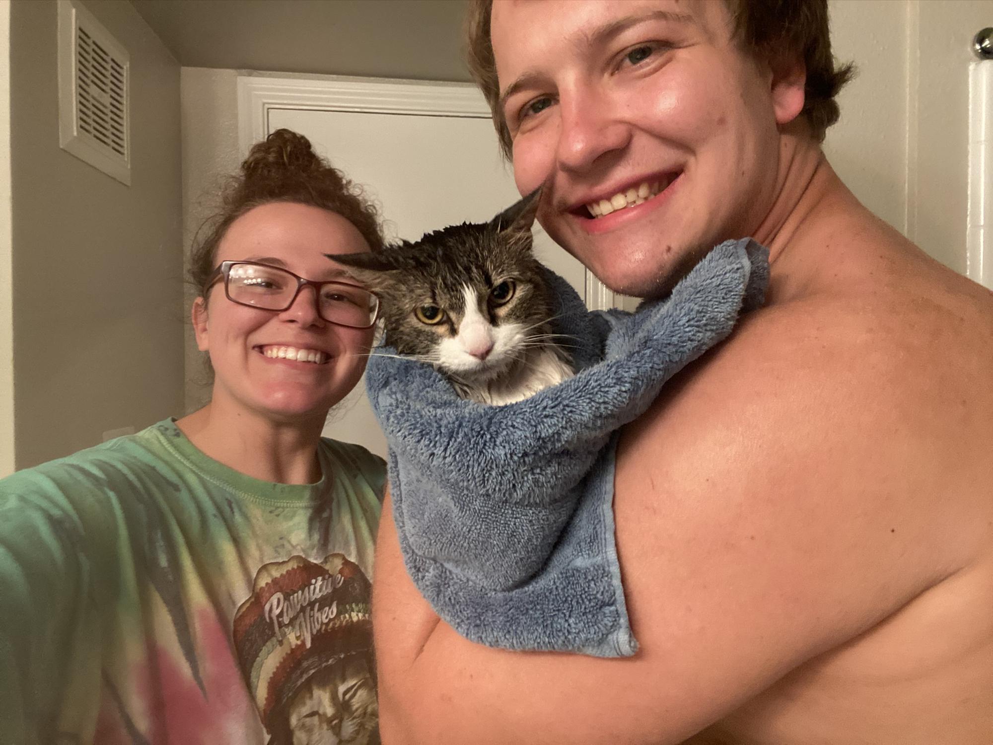 Bunker got a bath