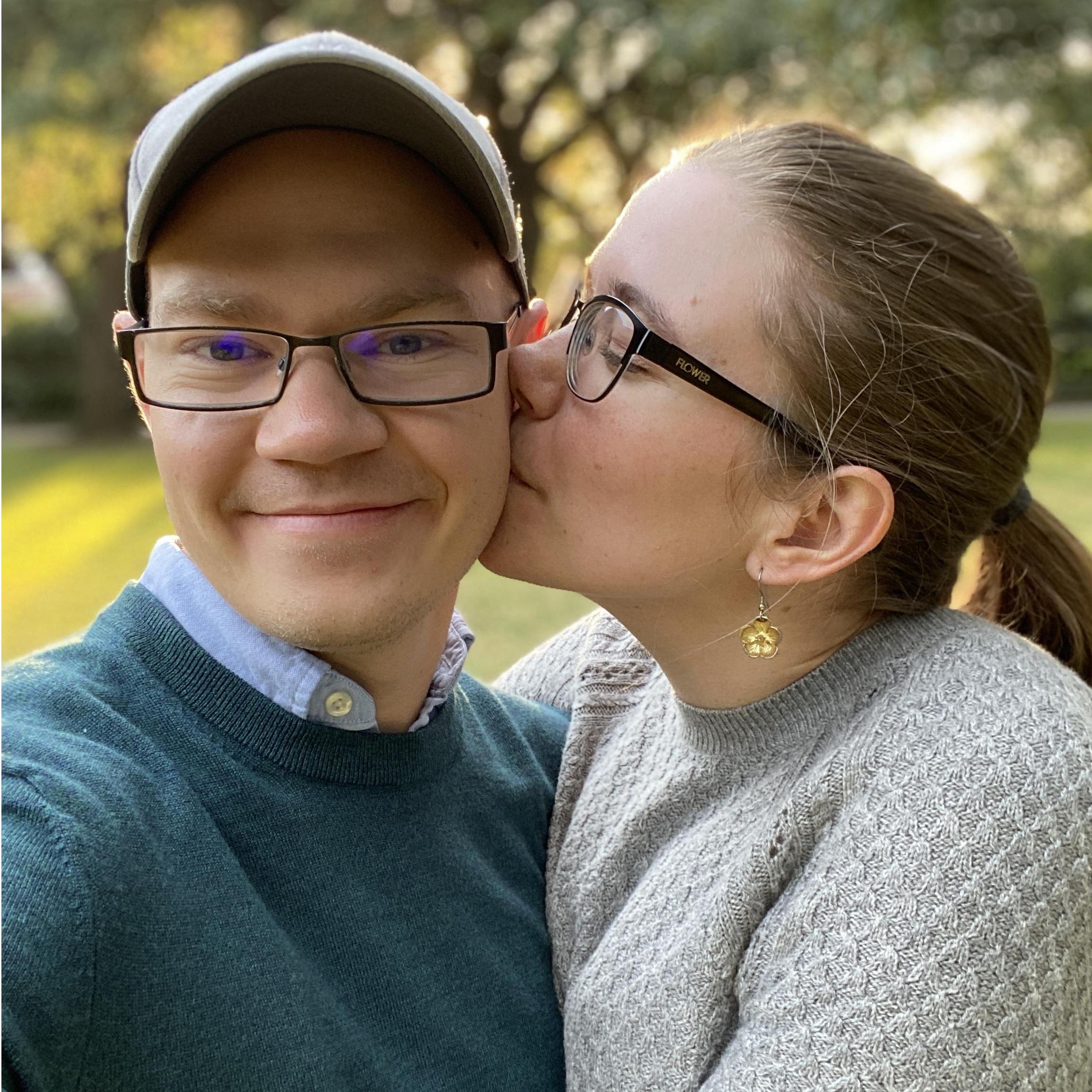 Still one of our favourite pictures we've taken together, after playing frisbee in a nearby park!