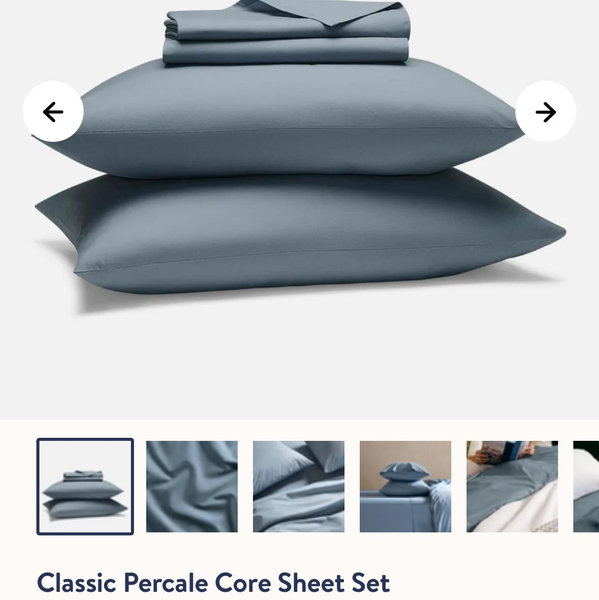 Classic Percale Core Sheet Set - Storm - Queen