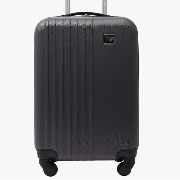 Travelers Club Cosmo Hardside Spinner Luggage, Charcoal Grey, Carry-On 20-Inch