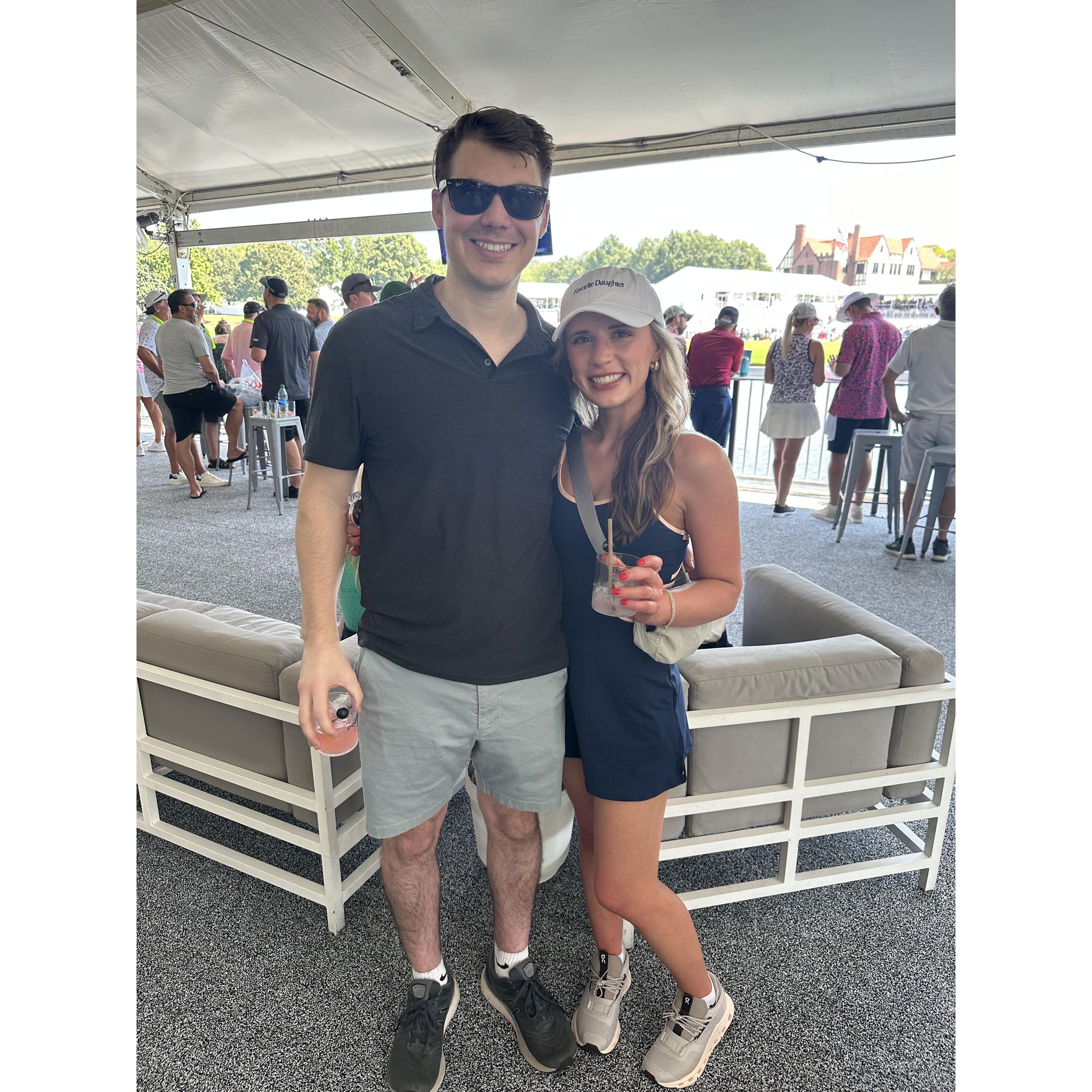 August 2023: PGA Tour Championship at East Lake with the Clinton's