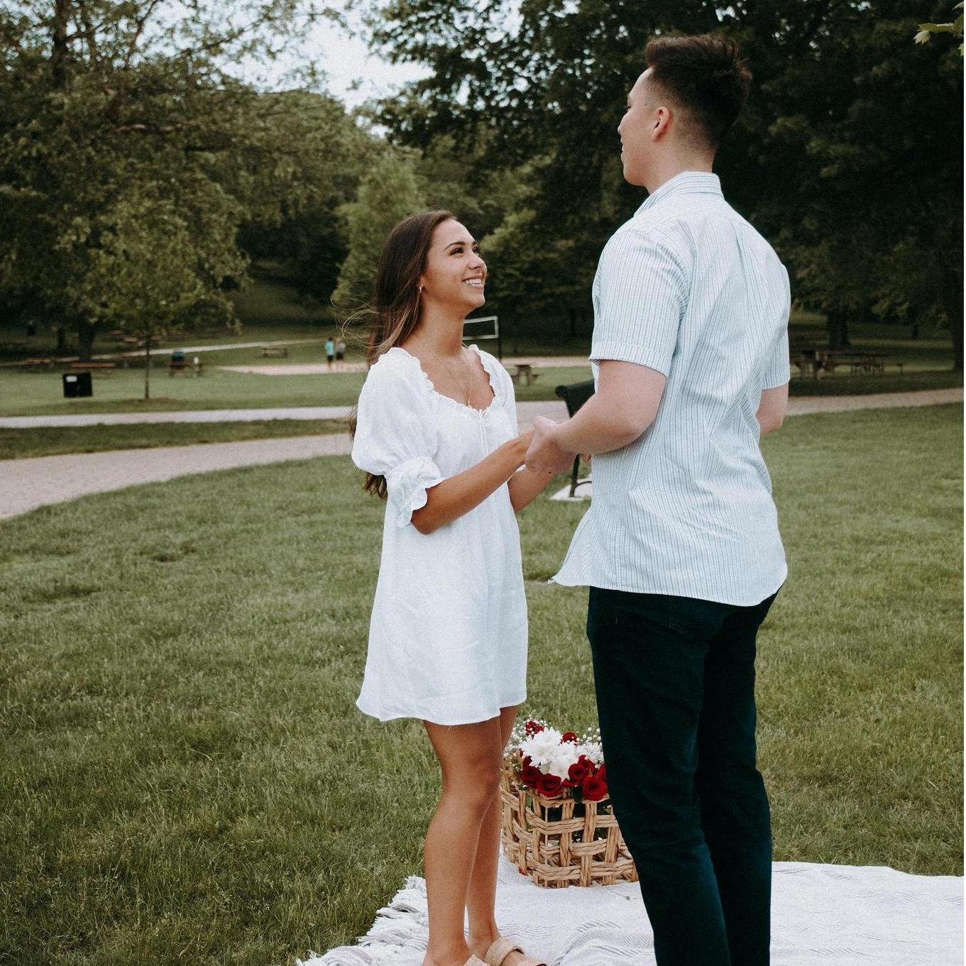Moments before I said YES!