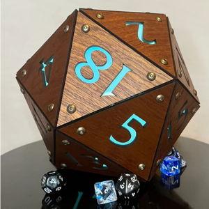 D20 Driftglobe Lamp - Sapele Veneer