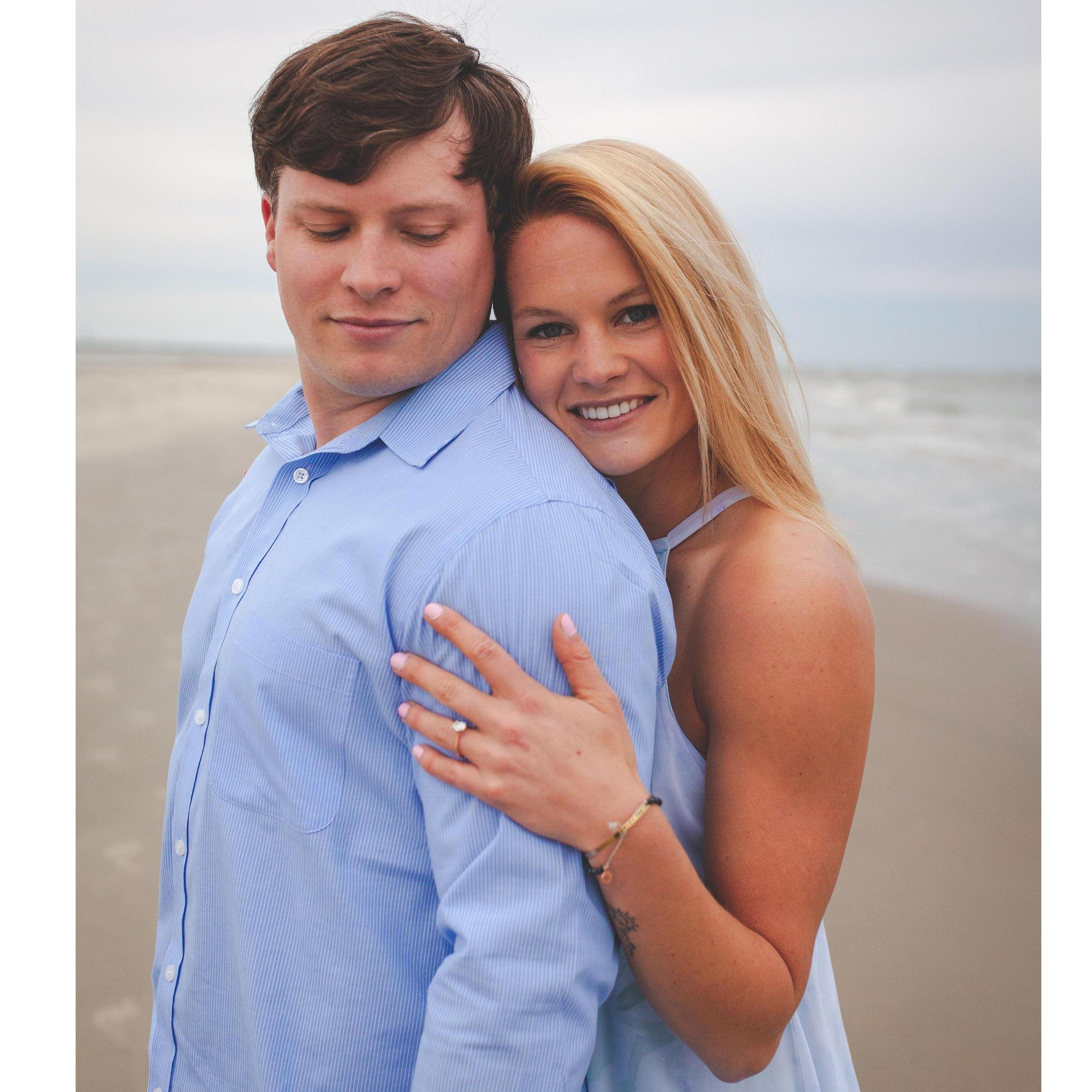 Our engagement photos on the beach