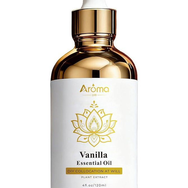 100% Pure Vanilla Essential Oil, 4 Fl Oz, Vanilla Oil for Diffusers, Home Fragrance & Aromatherapy, Essential Oils for Diffusers for Home & Skin & Home Care, Candle Scents for Candle Making