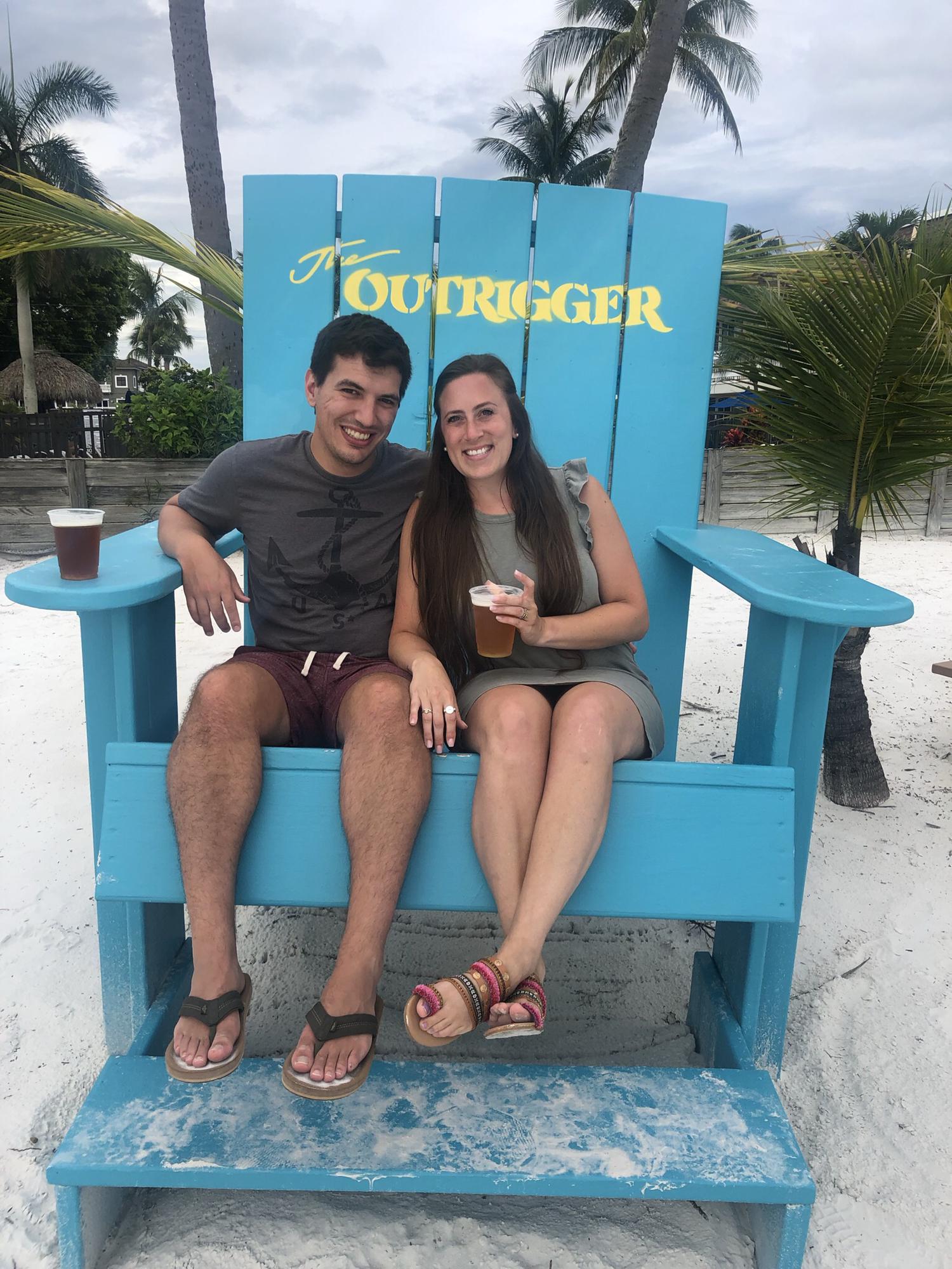 Estero Island June 2021. Dylan wishes he would've proposed here, but I knew he wasn't going to.. (since I packed both suitcases AND carry-ons! haha)