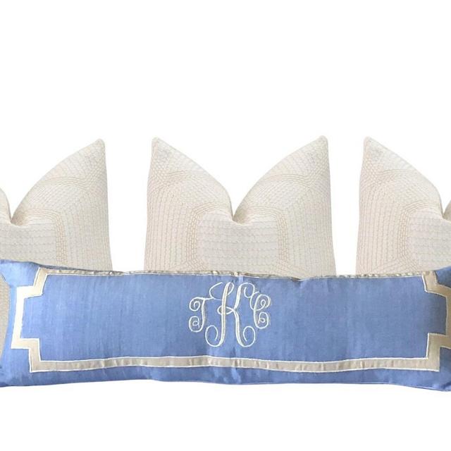 Long Mongram Pillow Covers, Long Personalized Lumbar Pillow Covers, Bed Monogram Pillow Covers, Bed Personalized Pillow Cover