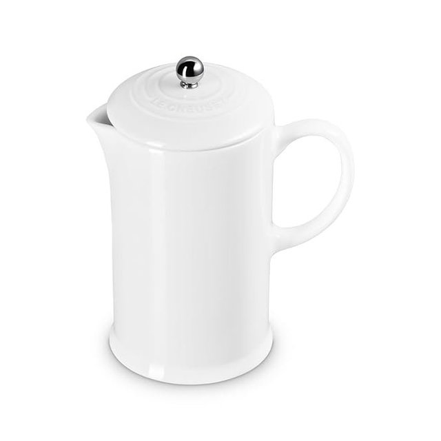 Le Creuset Stoneware French Press, 34 oz., White