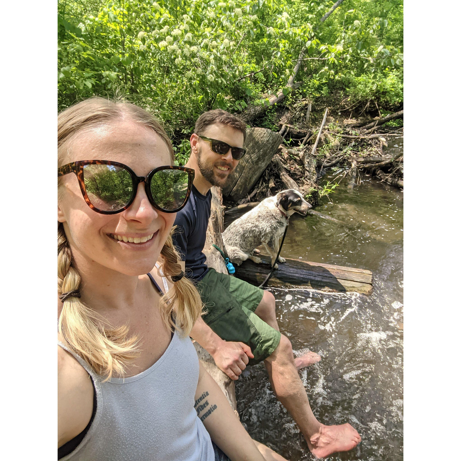 Minnehaha creek with Anya, MN