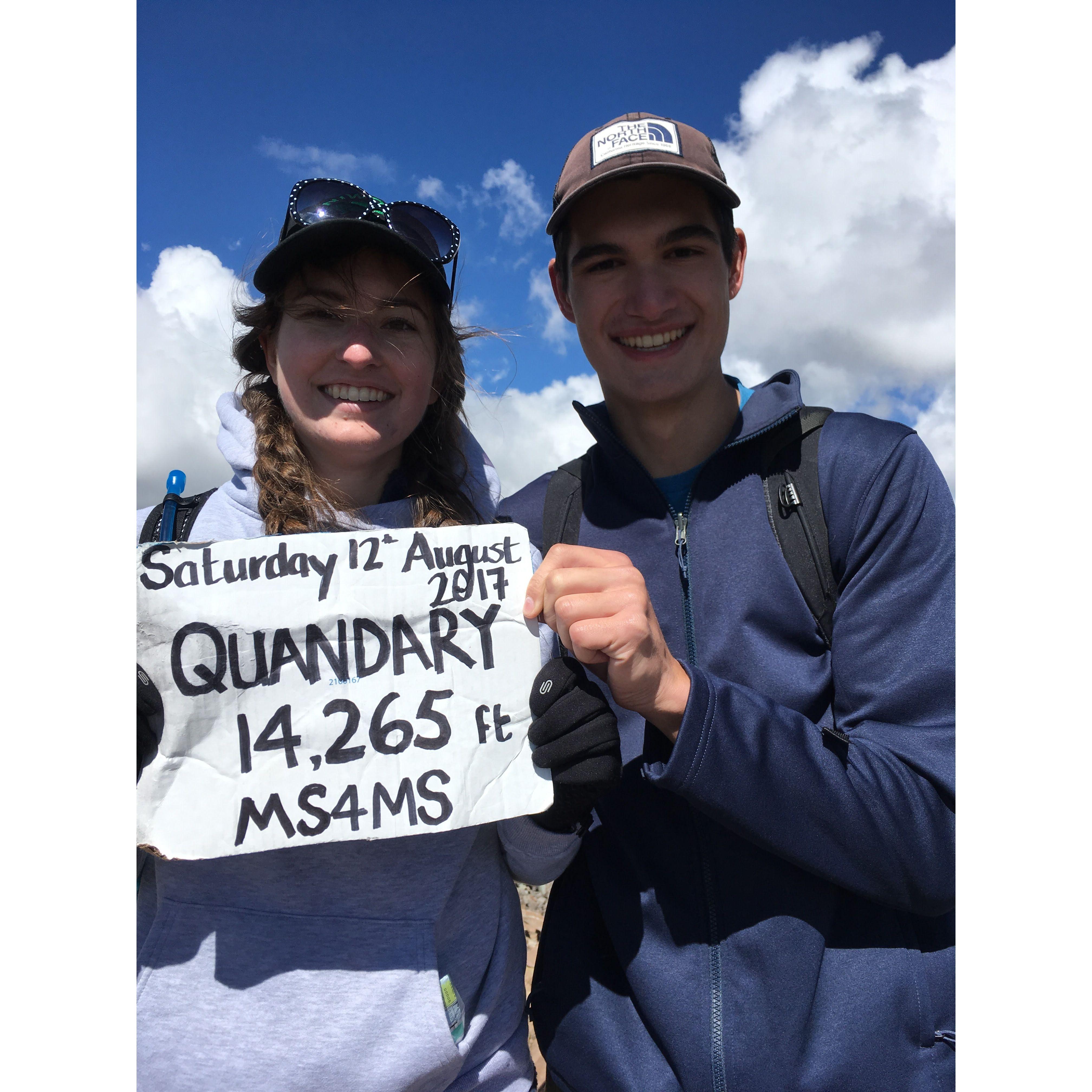 Our first fourteener in 2017