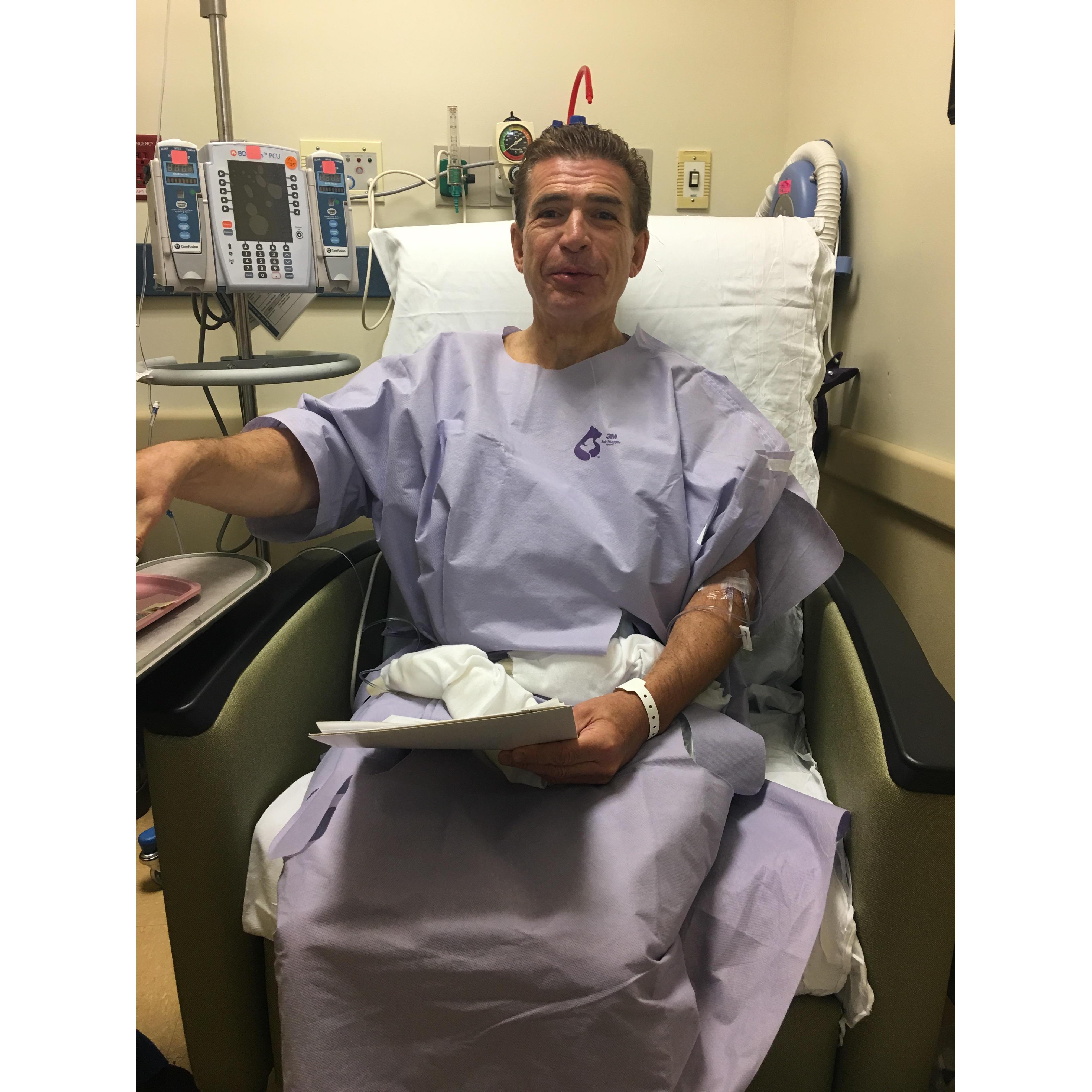 My David needed surgery because he had a double hernia. Please ask him what he did...next time you see him.