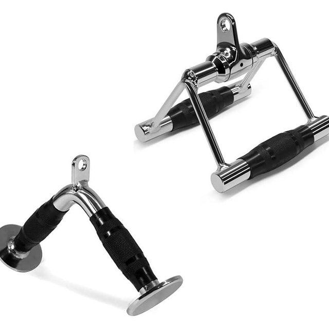 Yes4All Cable Machine Attachment, Row Handles, Tricep Rope, Straight Bar, V Bar, LAT Pulldown Accessories Load 880 LB for Home Gym