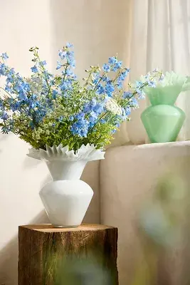 Ruffled Glass Vase