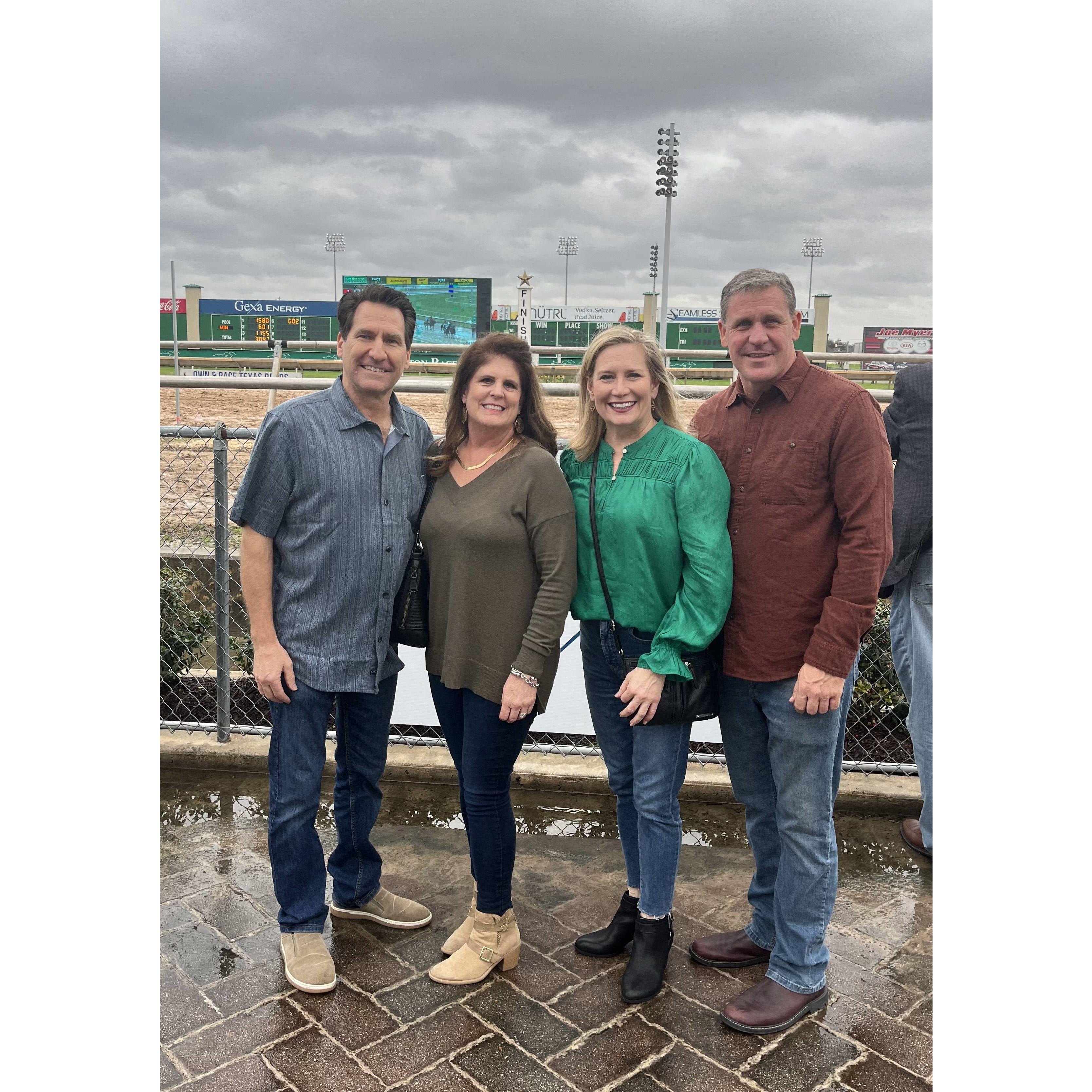 Johnny and Tammy joined us at the horse races at Sam Houston Racetrack.