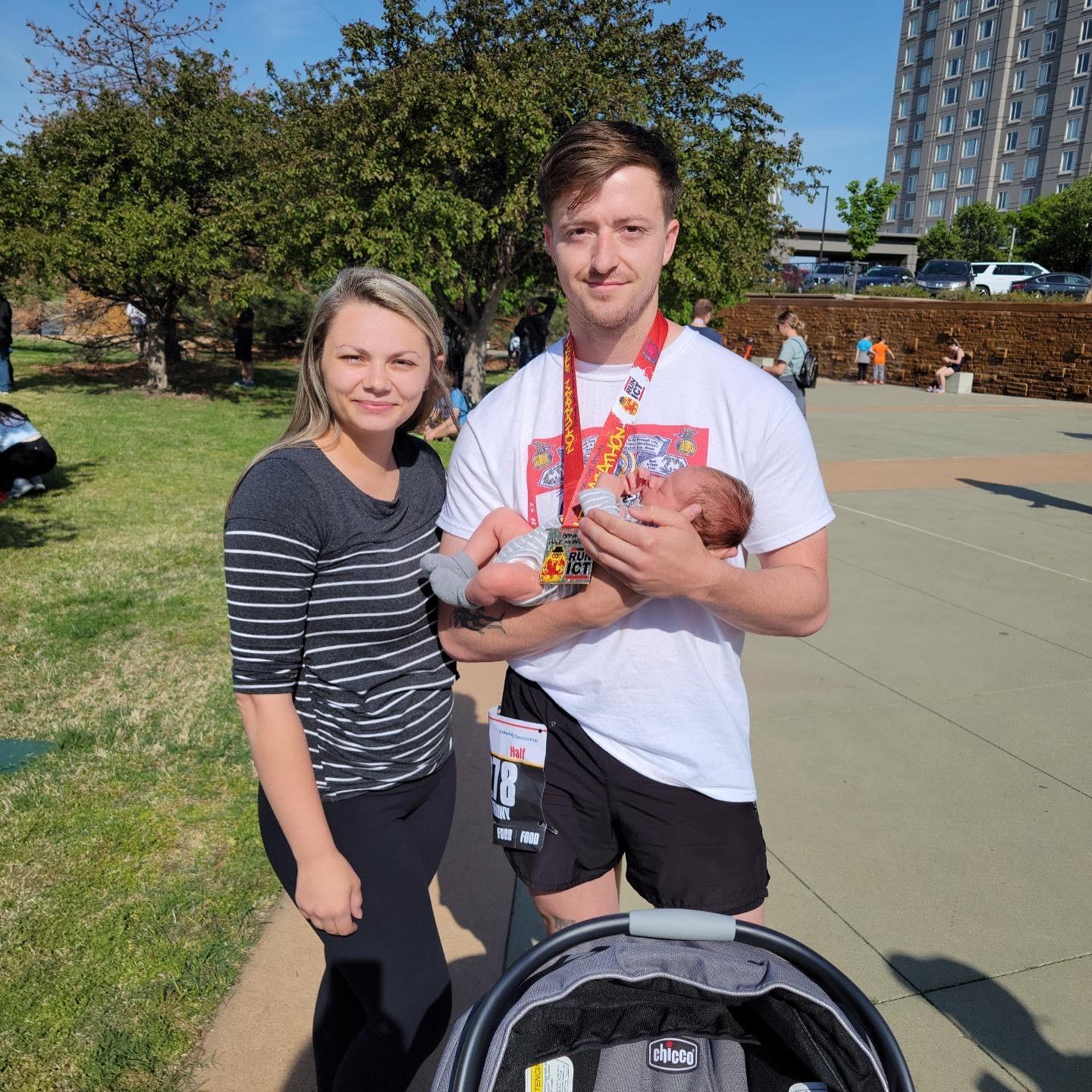 Anthony's first marathon with Julian. May 2022.