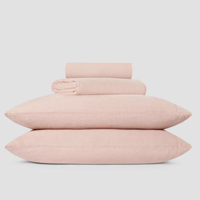 Rose Linen Blend Sheet Set