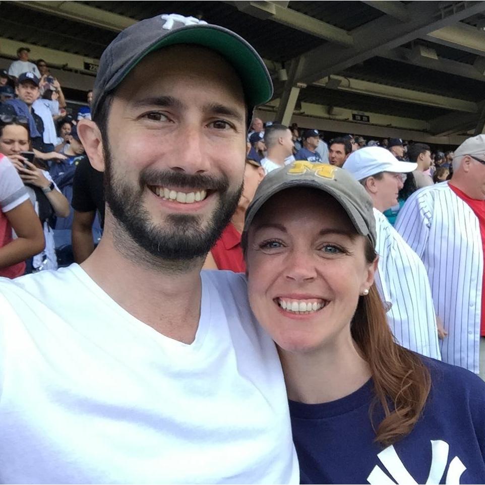 First Yankees game together (Note: Meg is still repping Michigan)
