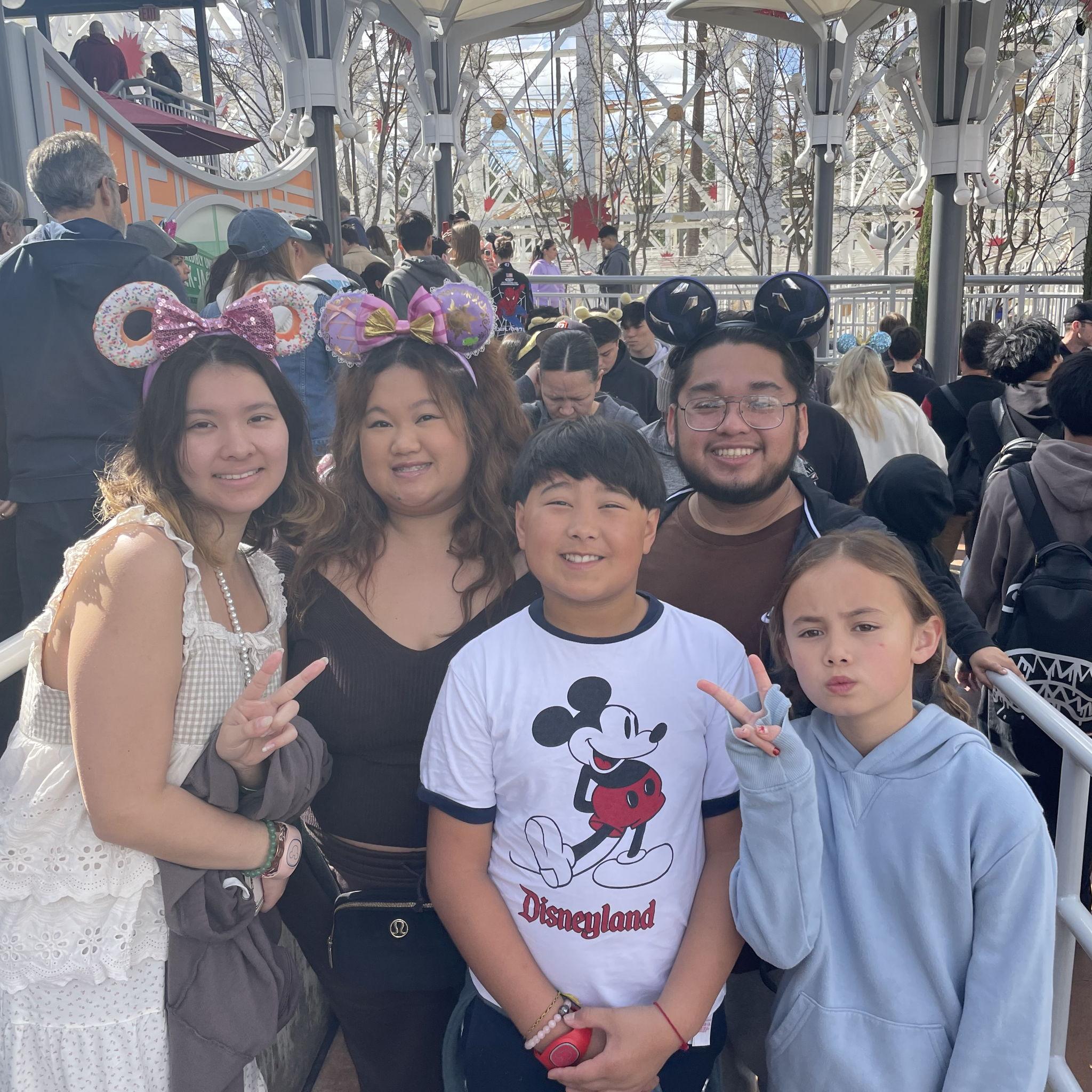 Disney with Andrew, Bella, and Grace