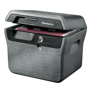 Sentry Safe Waterproof Fire Resistant File Holder 44 Lb 0.66 Cu Ft Capacity Charcoal Gray - Office Depot