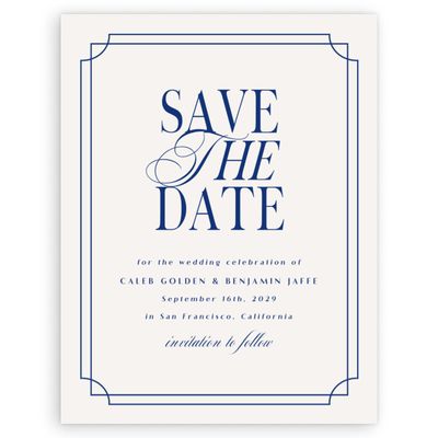 Beige Wedding Digital Save the Date - Cato Portrait