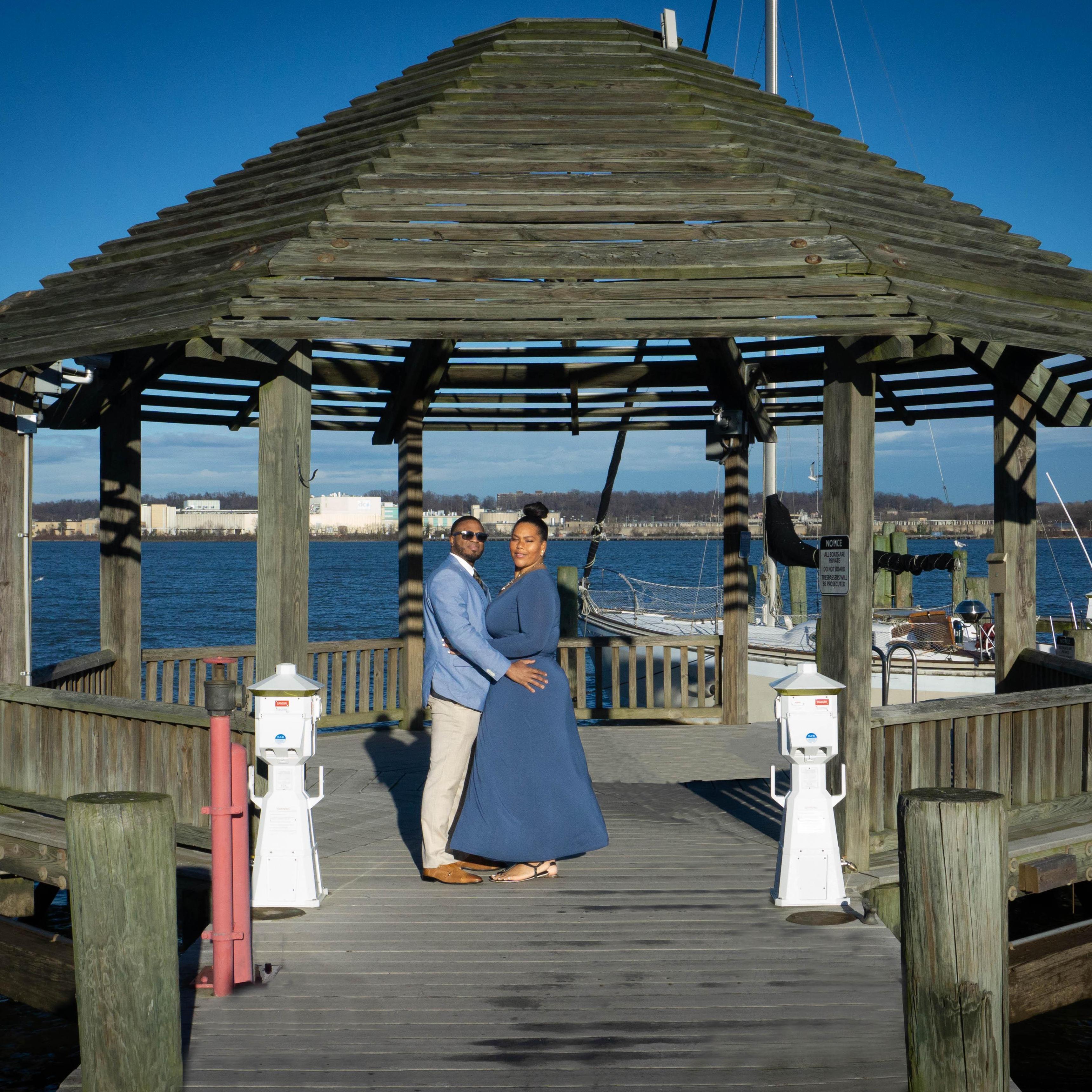 Engagement Photo Session - Photo credit: Harold Martin (harmaphotos). City Center, DC.