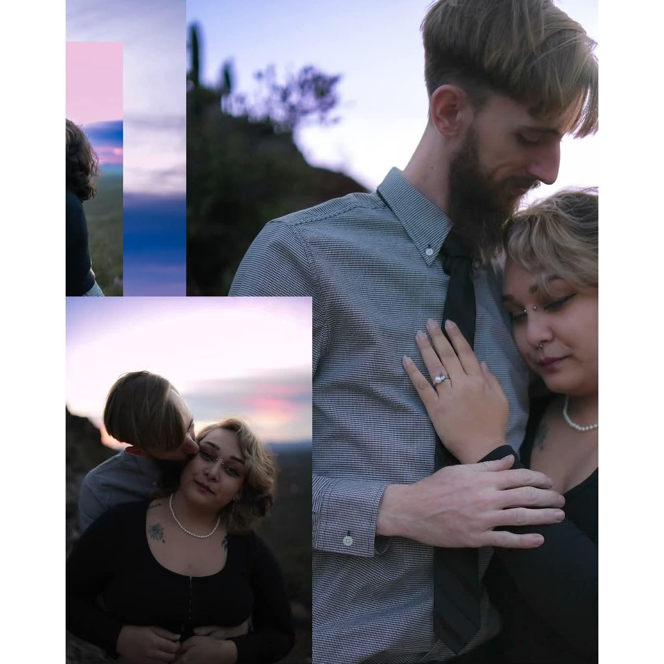 combination of our engagement photos
