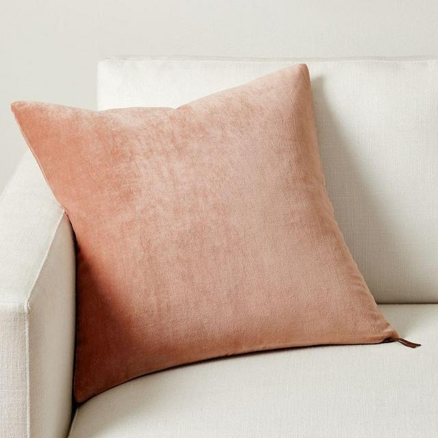 Everywhere Velvet Pillow, 20 ", Rosewood