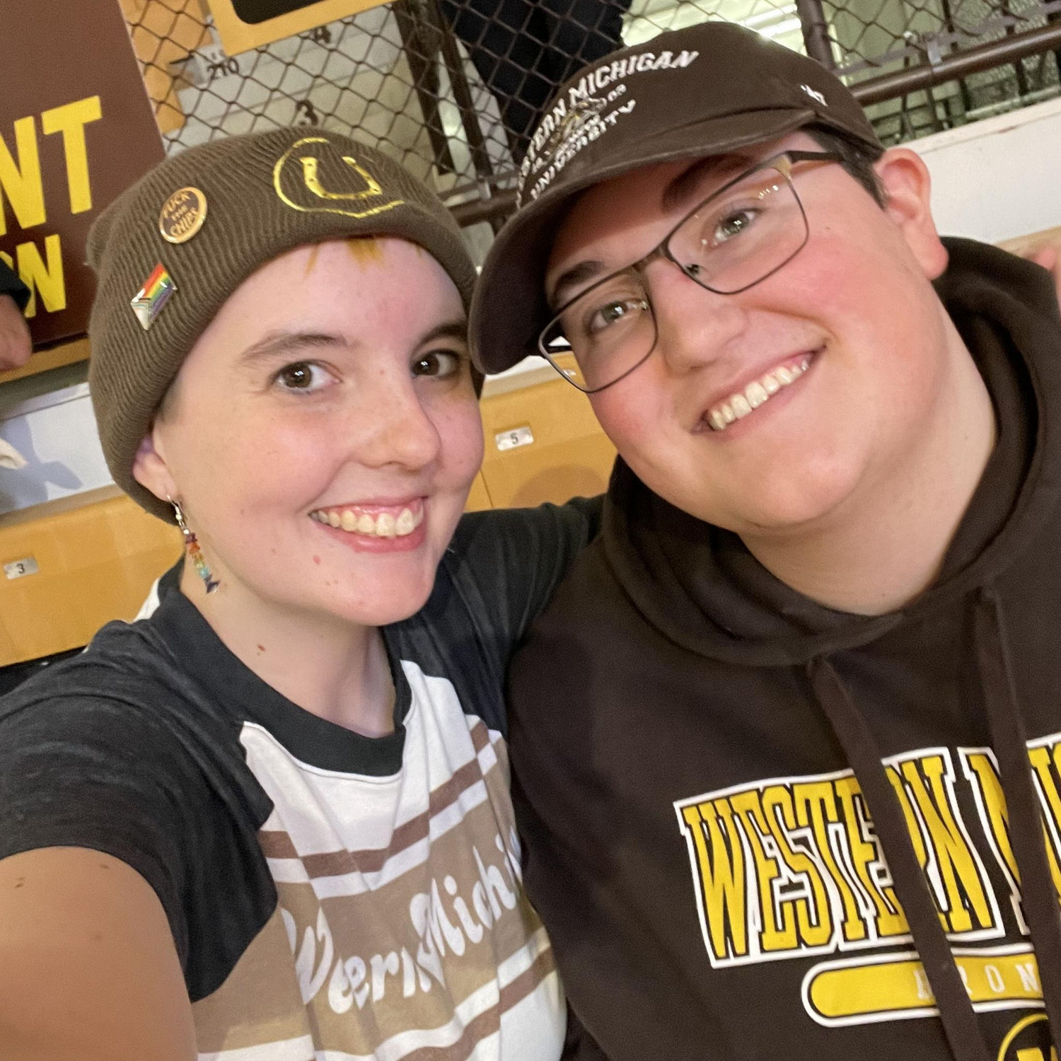 At a Western Michigan volleyball game! Read Fieldhouse, October 2023.