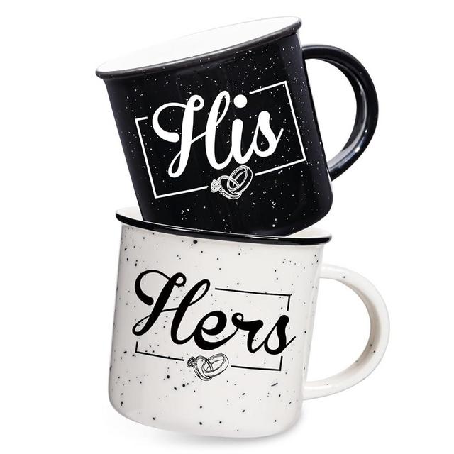 JOVGANK Wedding Gifts for Couples 2026, His and Hers Mugs Set Of 2 Coffee Mug 10 Ounce, Bridal Shower Gift, His and Hers Gift, Engagement Couple Valentine's Day and New Year Gifts