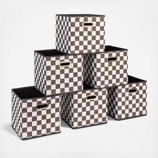 Fabric Storage Cube Bin, Set of 6